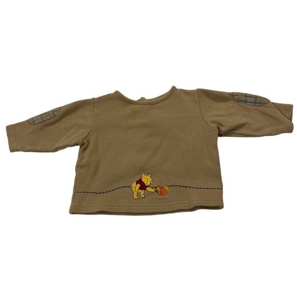 Disney Baby 6M Embroidered Winnie the Pooh Long Sleeve Vintage Character - Picture 1 of 4